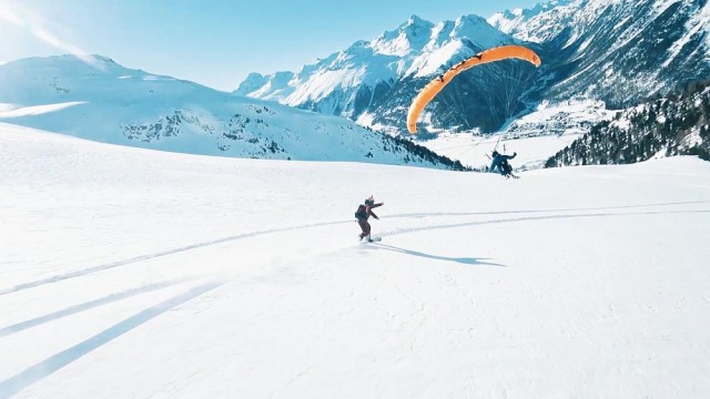 Windsurfing in the snow? These pro athletes are taking their sport to new heights in Switzerland