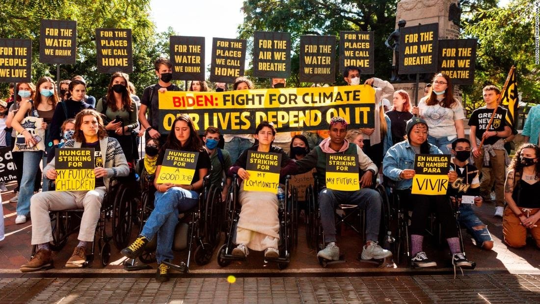 Tired but determined, 5 young activists continue their hunger strike outside the White House