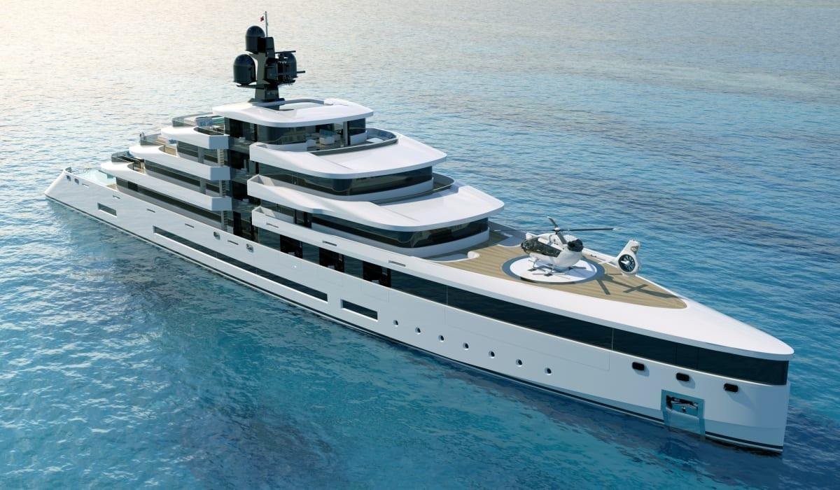 Longer than two Olympic-sized swimming pools – This gorgeous $340 million superyacht is designed to look like a ‘luxury skyscraper’ and would change the skyline of each city it visits.