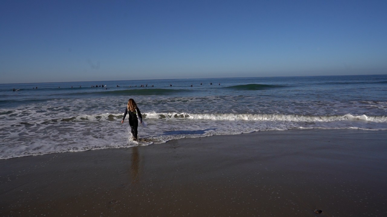 Take an interactive ride on the waves with Olympic surfer Caroline Marks ahead of the Games