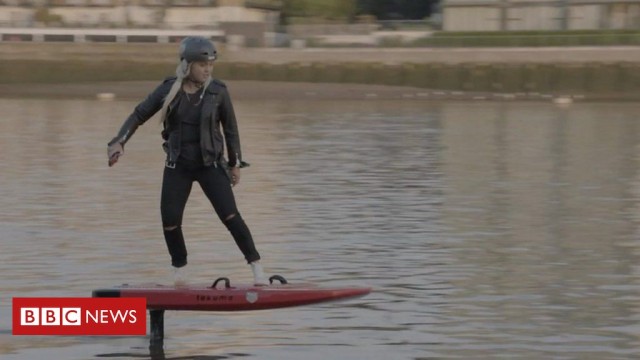 'Flying surfboards' on the River Thames