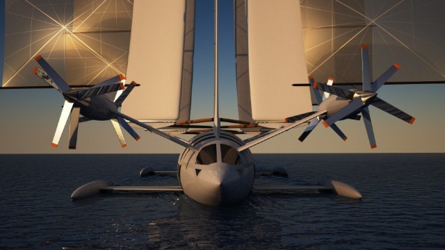 Boat of the Week: This Wild Flying Yacht Concept Converts a Magnificent Sailing Vessel Into a Jet-Size Airplane