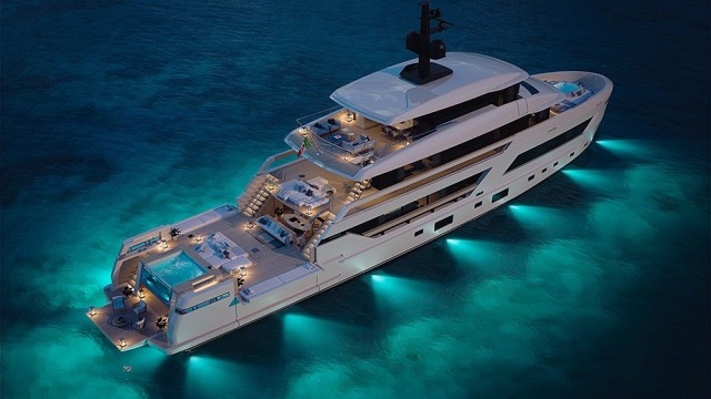 This Sleek New 144-Foot Superyacht Has an Interior Made Almost Entirely of Glass