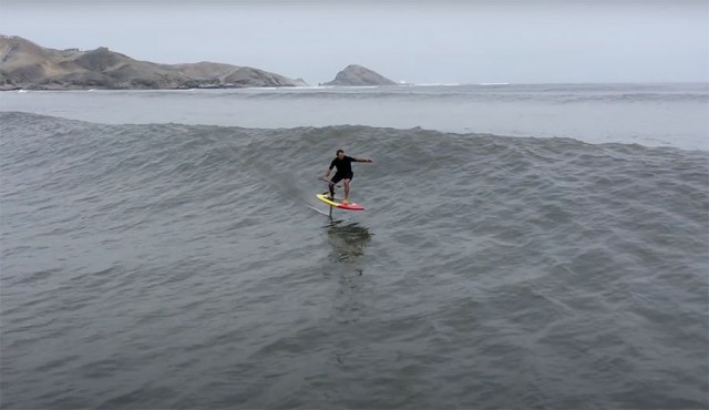 Laird Hamilton Foil Surfs a Chicama Leg Burner for 3 Minutes Straight