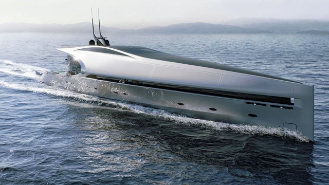 This 233-Foot Superyacht Concept Has a Razor-Sharp Bow to Help It Cut Through the High Seas