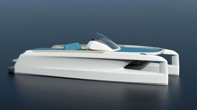 This New 21-Foot Electric Catamaran Concept Is Like a Convertible Sports Car for the Water