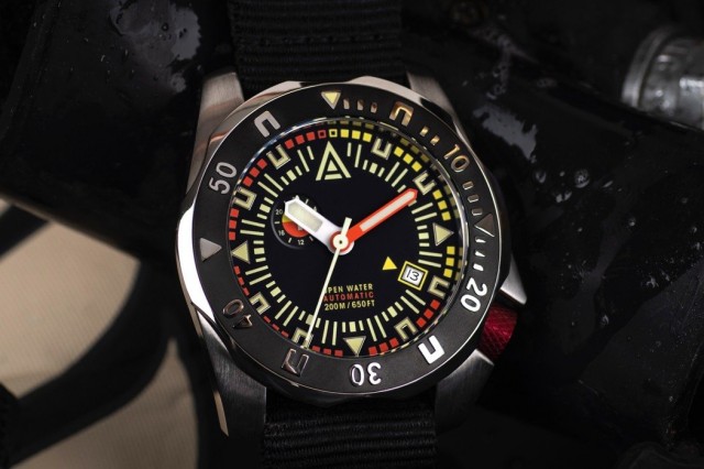 This built-to-order vintage-inspired deep diver watch is designed to travel over 600 feet underwater