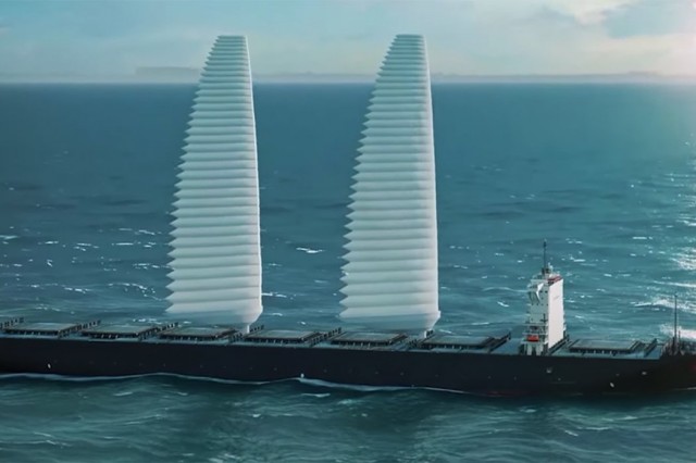 Michelin debuts inflatable sail system to decarbonize the global maritime industry, providing freight ships with clean wind energy!
