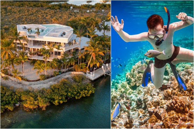 Not an infinity pool or a cinema room, but this $5.5 million four-bedroom mansion in Florida has the coolest amenity ever. Its very own coral reef and you can snorkel in it.